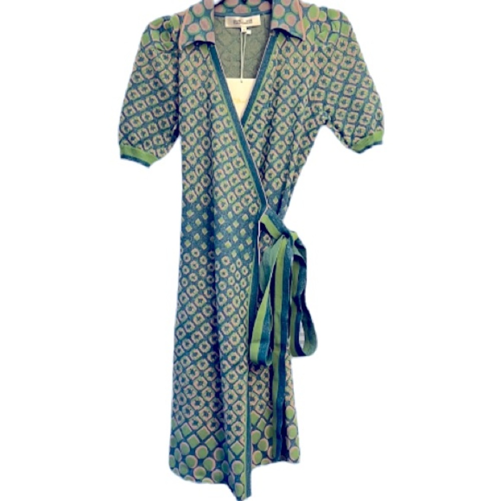 Diane Von Furstenberg  Carlo Jacquard Wrap Dress - Picture 5 of 17